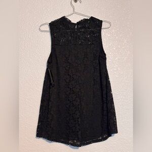 AB Studio Black Lace Blouse - Women Size Medium